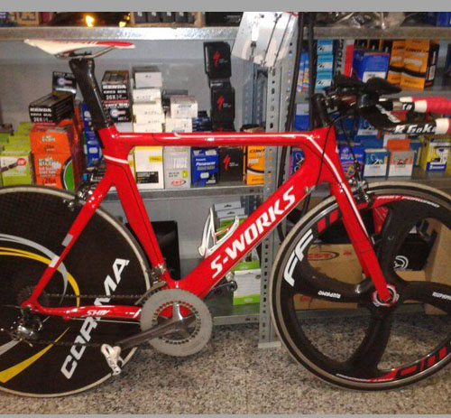 Bicicleta sworks replica roja